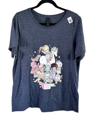 Rainbow Brite Gildan Women’s Graphic Tee Navy Plus Size 1X